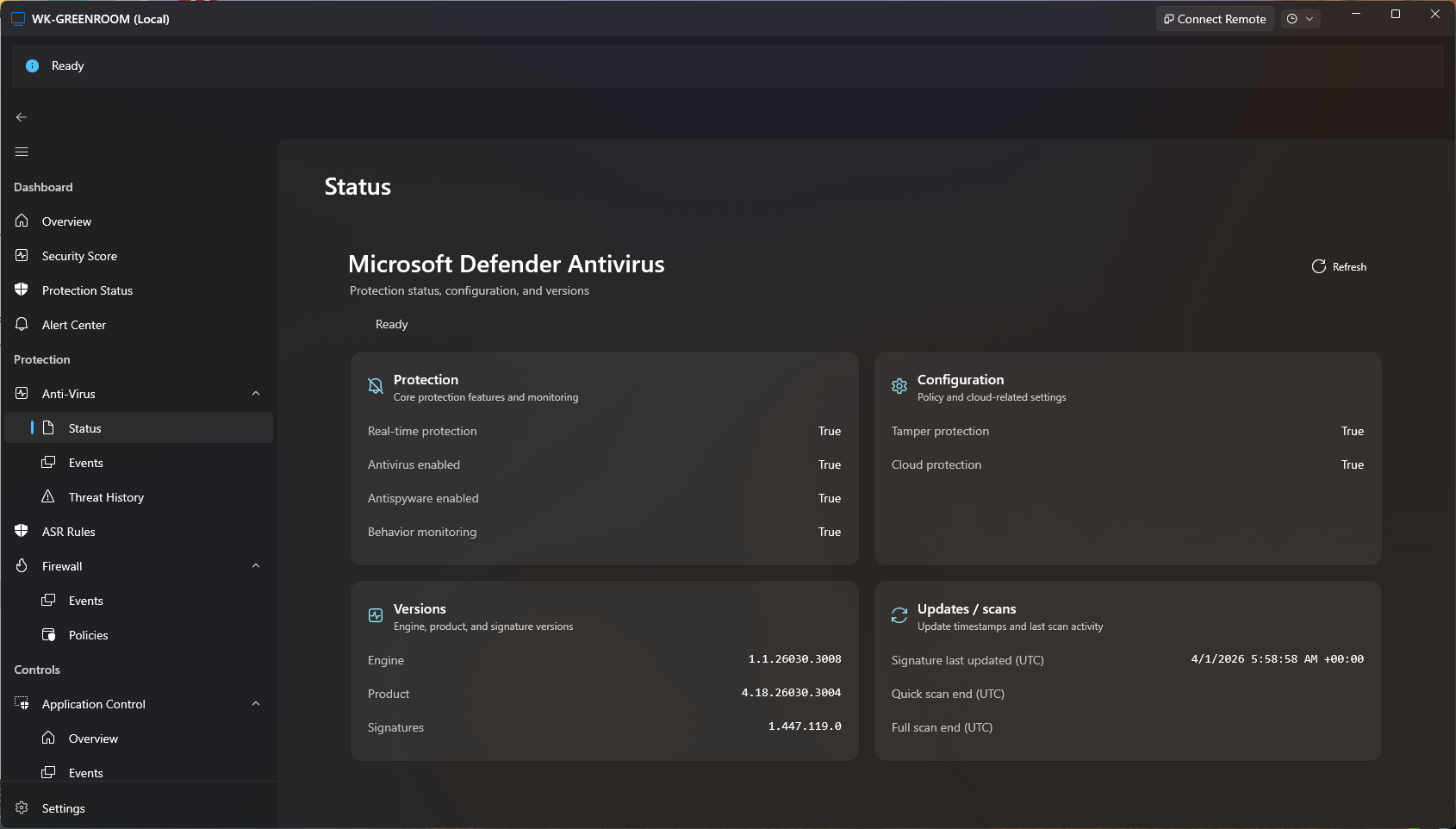 MDE Toolkit Antivirus Status